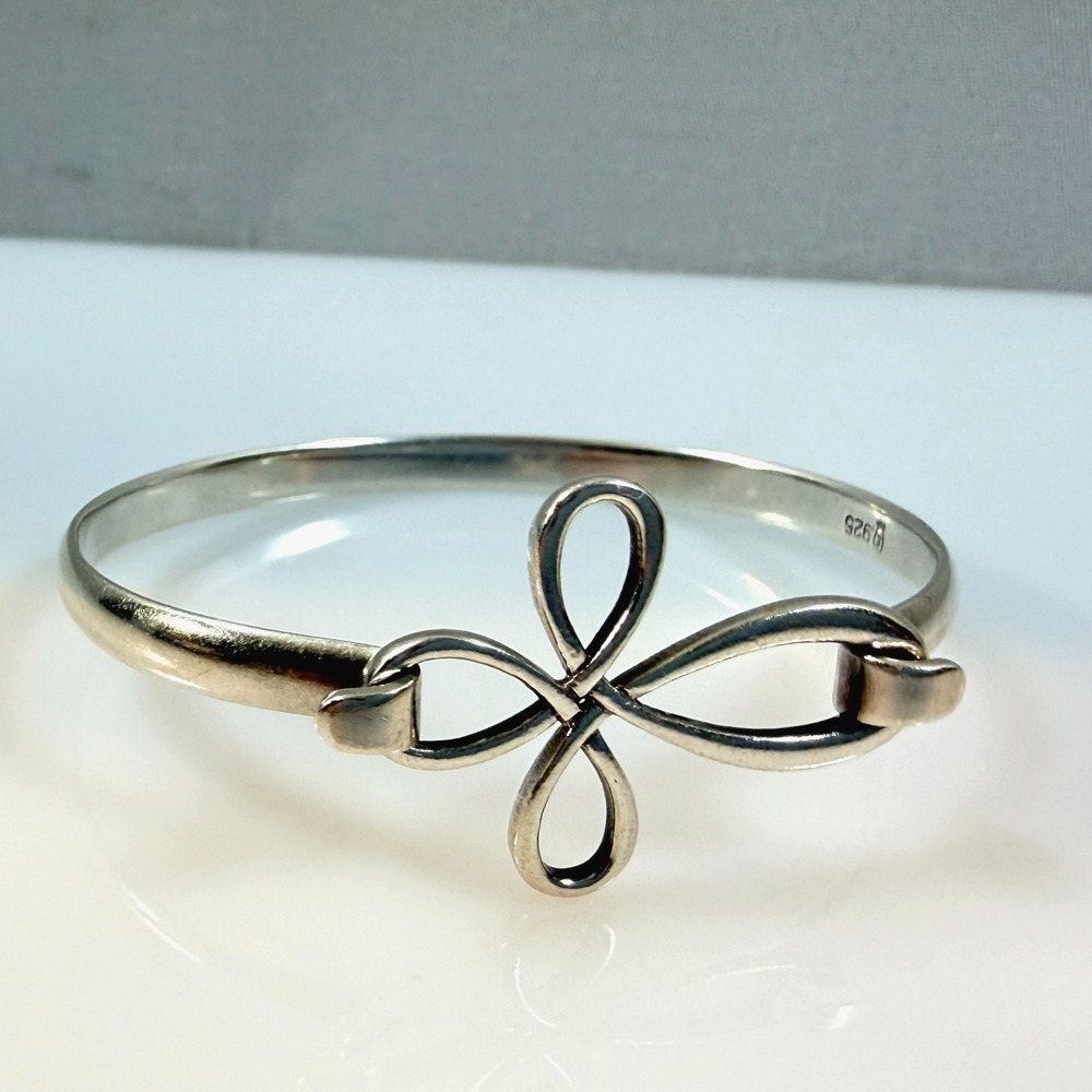 LeStage Sterling Silver Cape Cod Bracelet Infinity Cross Clasp Size 6 925 13g